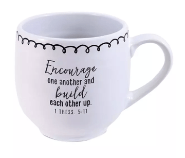 Kellis Gifts Mug Friends Encourage One Another Artisan Doodles Scripture Coffee Mug